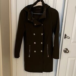 Calvin Klein Women's Dark Green Trench Coat